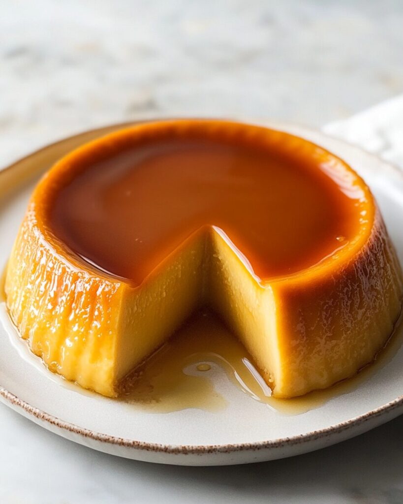 Coconut Caramel Flan finished dish