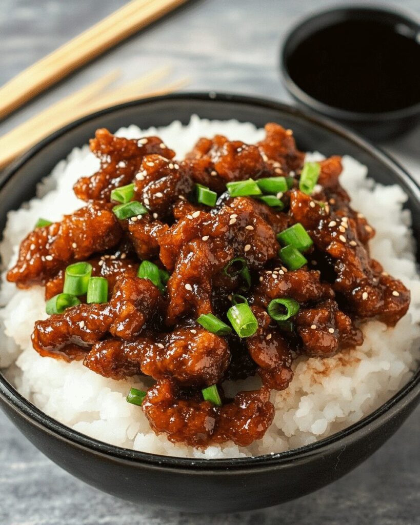 Crispy Mongolian Beef Delight finished dish