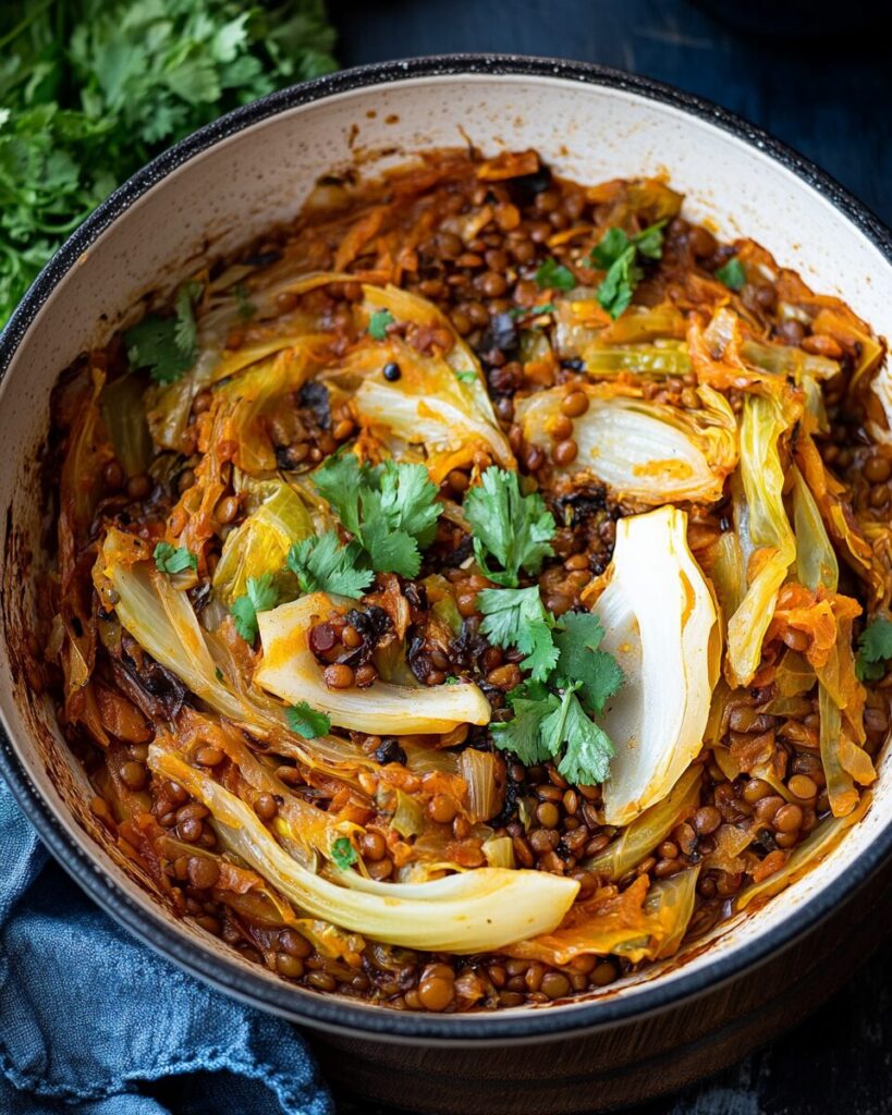 Braised Cabbage and Lentils