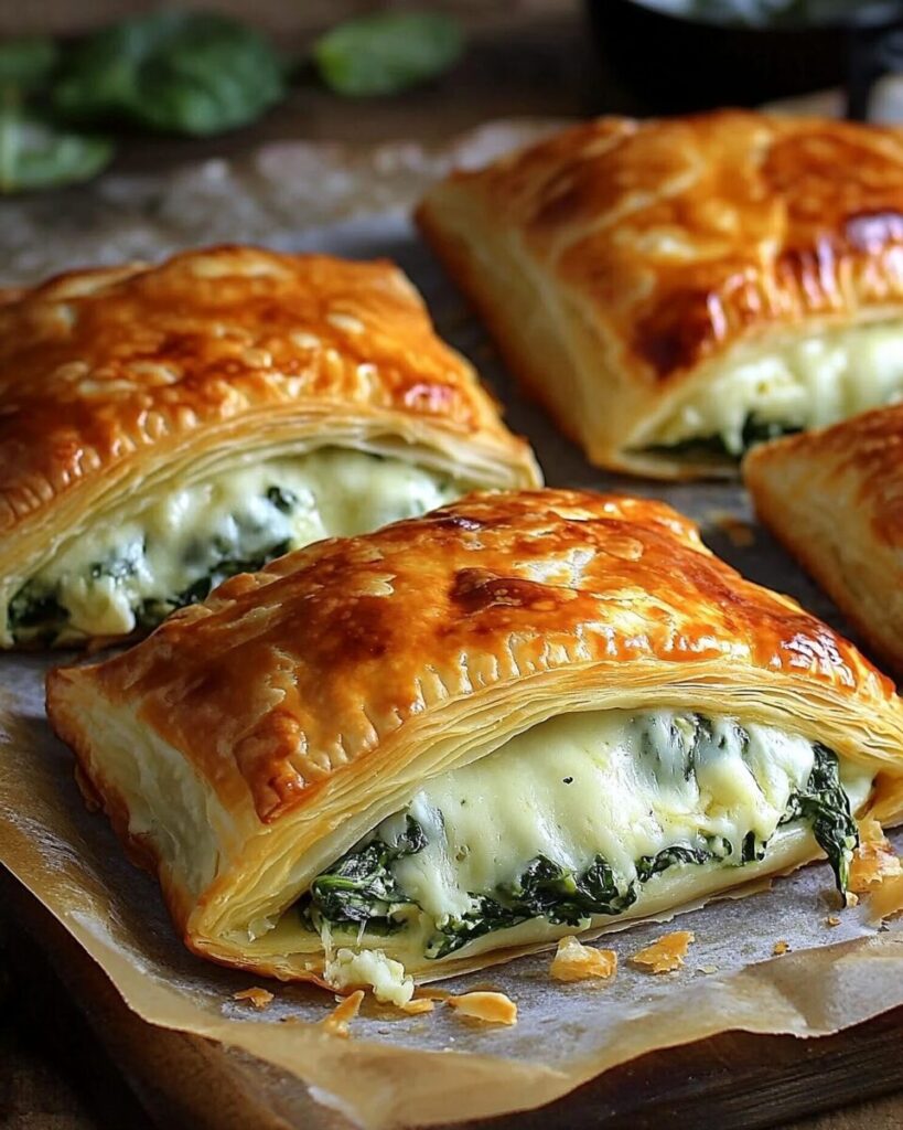 Cheese and Spinach Stuffed Pastry