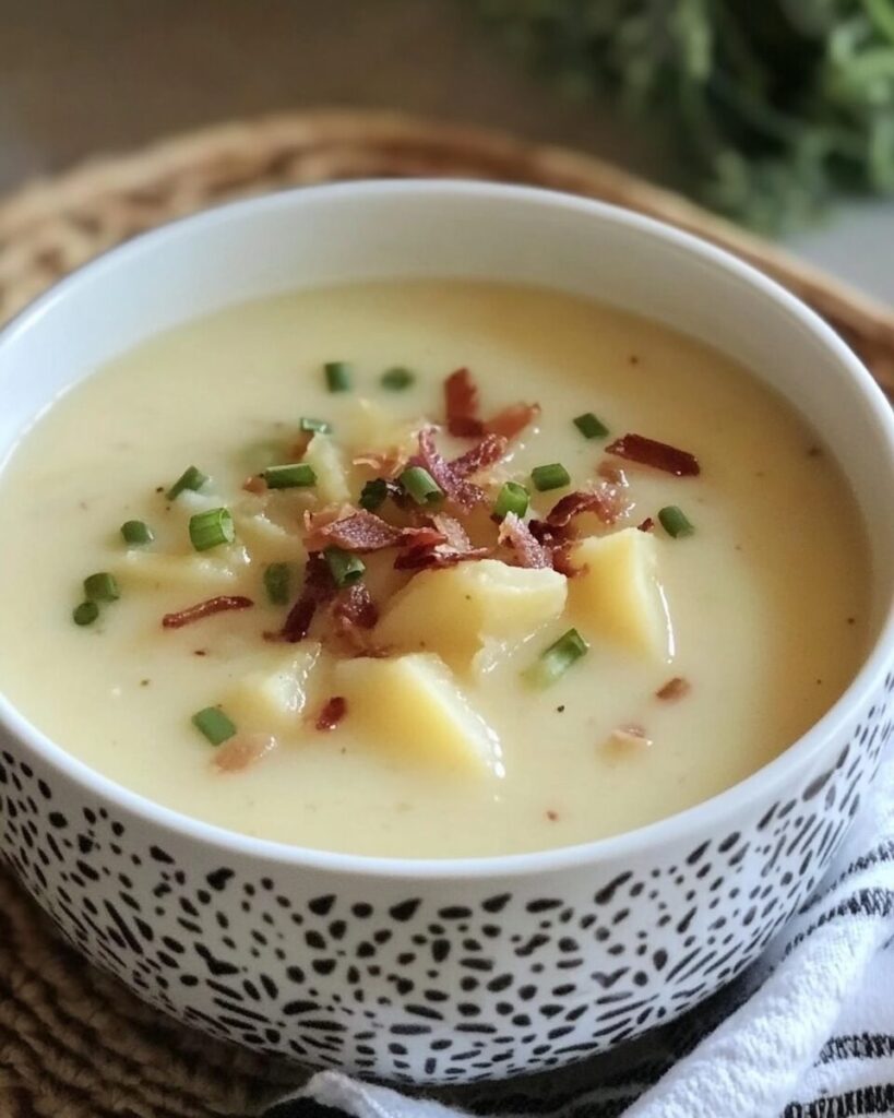 Crockpot Hashbrown Potato Soup finished dish