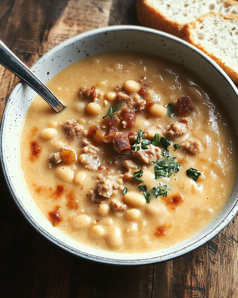 Creamy Bean Soup with Sausage