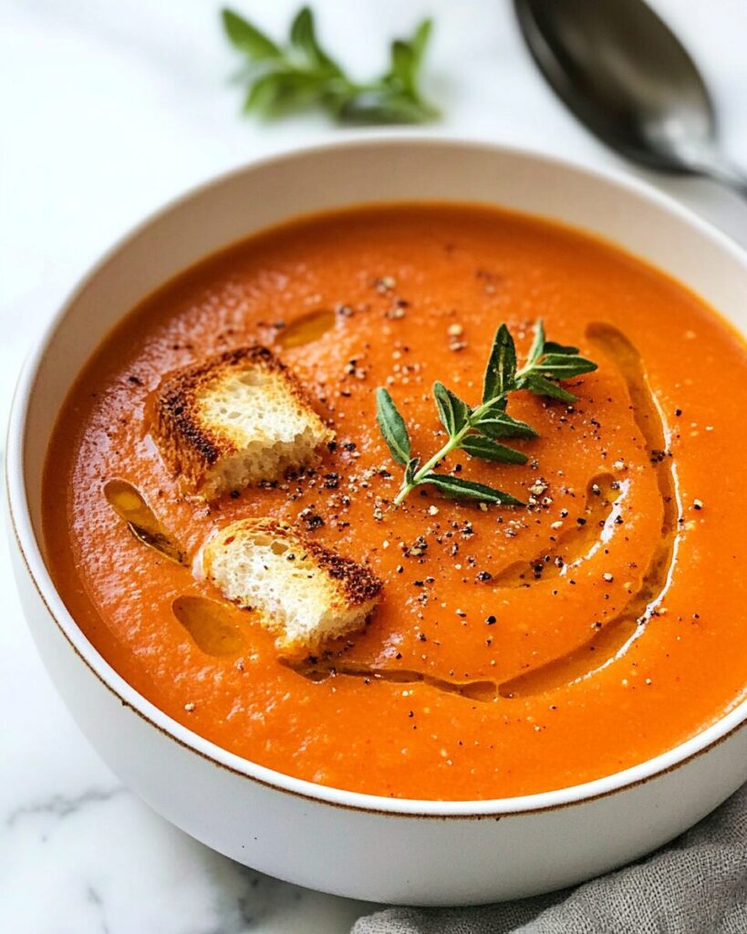 Easy Homemade Roasted Tomato Soup