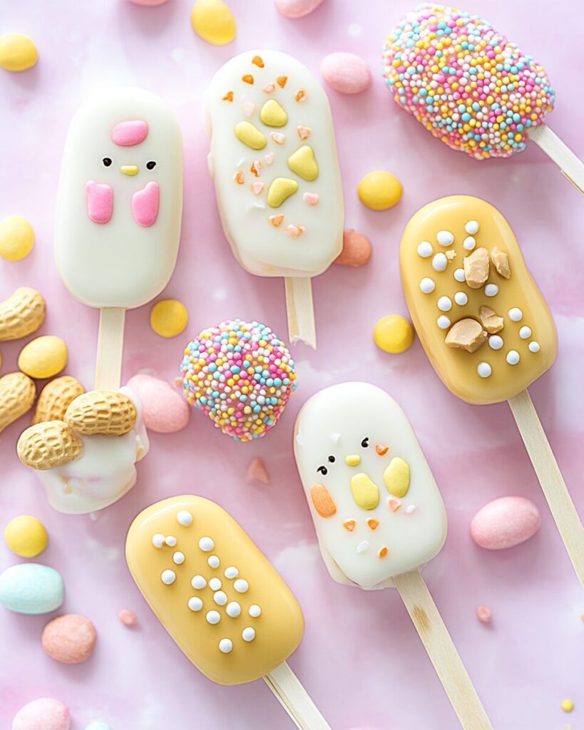 Easter Peanut Chews Candy Pops