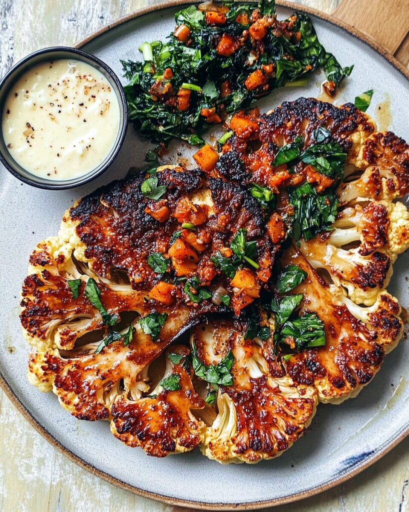 Harissa Spiced Cauliflower Steaks