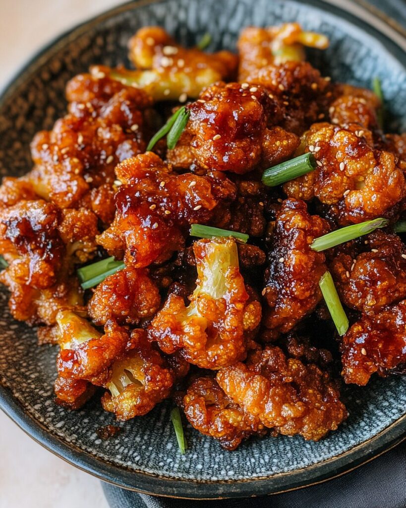 Korean Fried Cauliflower finished dish