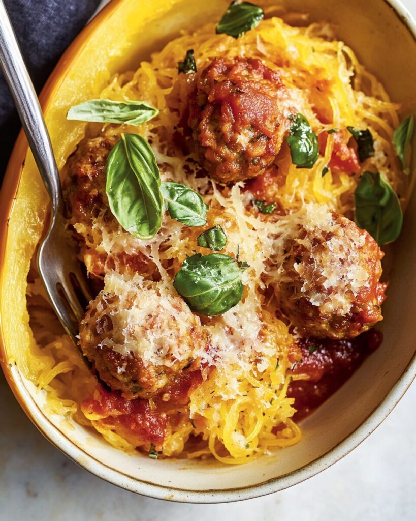 Meatball-Stuffed Spaghetti Squash
