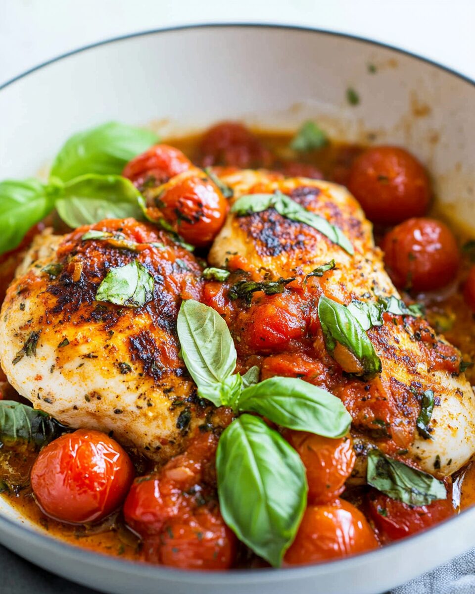 Mozzarella Stuffed Chicken Pomodoro