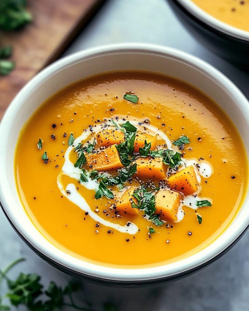 Spicy Butternut Squash and Sweet Potato Soup