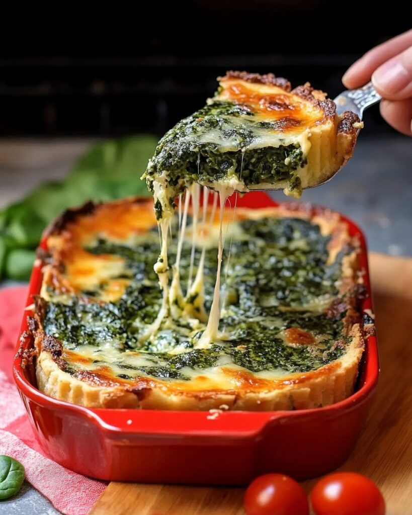 Spinach Madeline finished dish