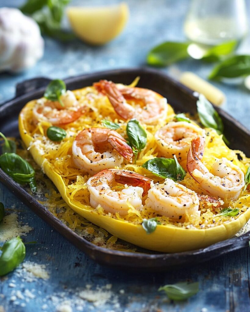 Shrimp Scampi Spaghetti Squash