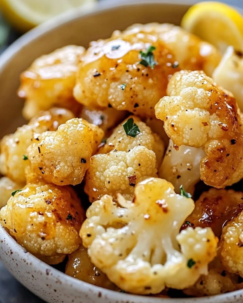Lemon Pepper Glazed Cauliflower