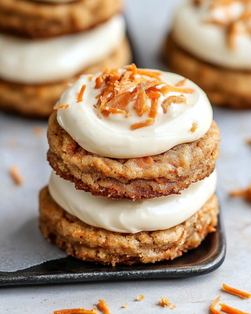 Carrot Cake Sandwich Cookies finished dish