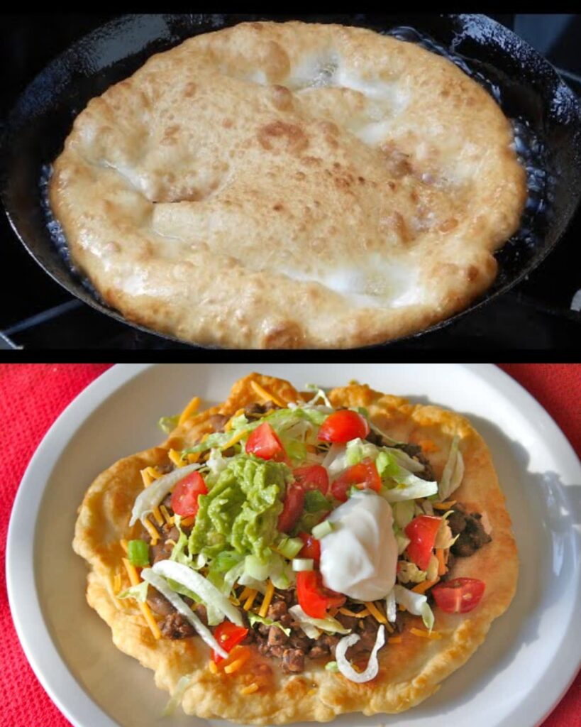 Fry Bread Tacos with Homemade Chili Beans