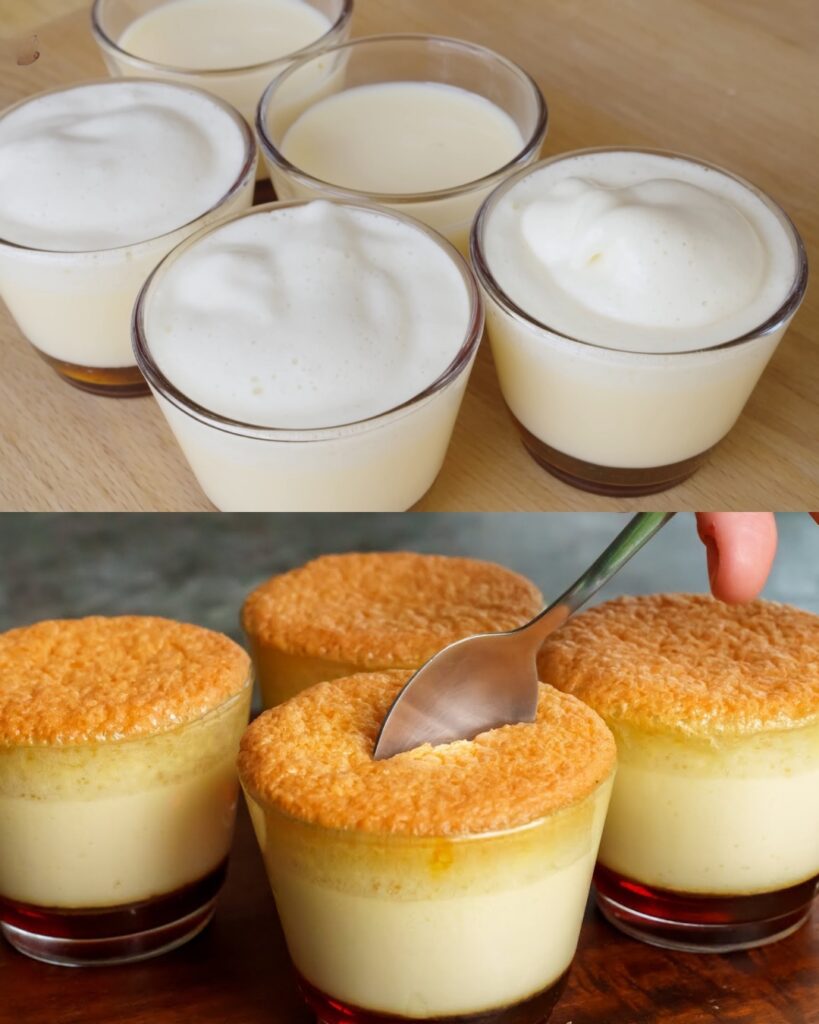 Light and Creamy Caramel Custard with Meringue Base