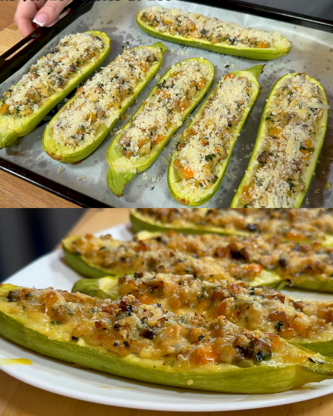 Stuffed Zucchini with Creamy Garlic-Dill Sauce
