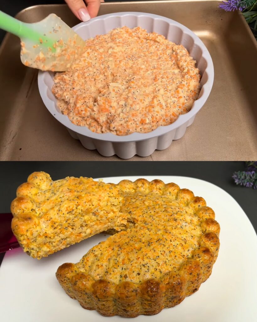 Healthy Oat, Carrot, and Apple Cake with Poppy Seeds