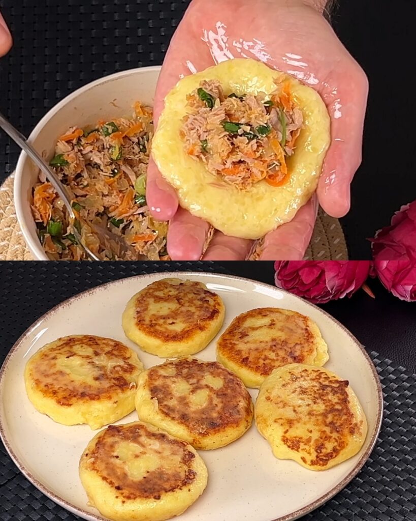 Potato & Tuna Fritters with Greek Yogurt Sauce finished dish