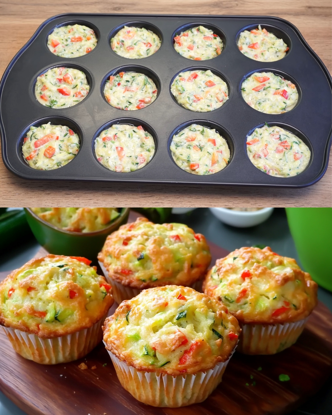 Zucchini-Cheddar Muffins