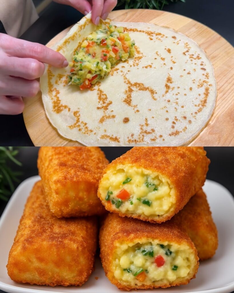 Savory Stuffed Potato Pancakes finished dish