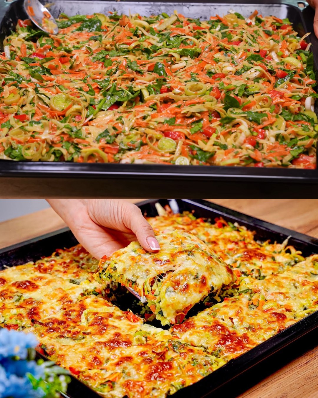 Golden Vegetable Pancakes with Leek, Carrot & Potato