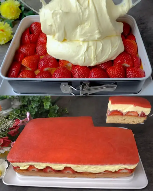 Fresh Strawberry Vanilla Loaf Cake