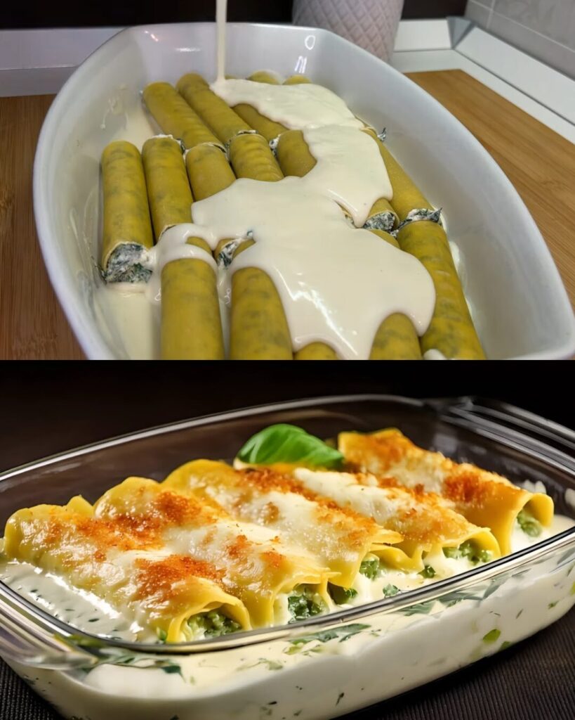 Spinach and Ricotta Cannelloni with Béchamel Sauce