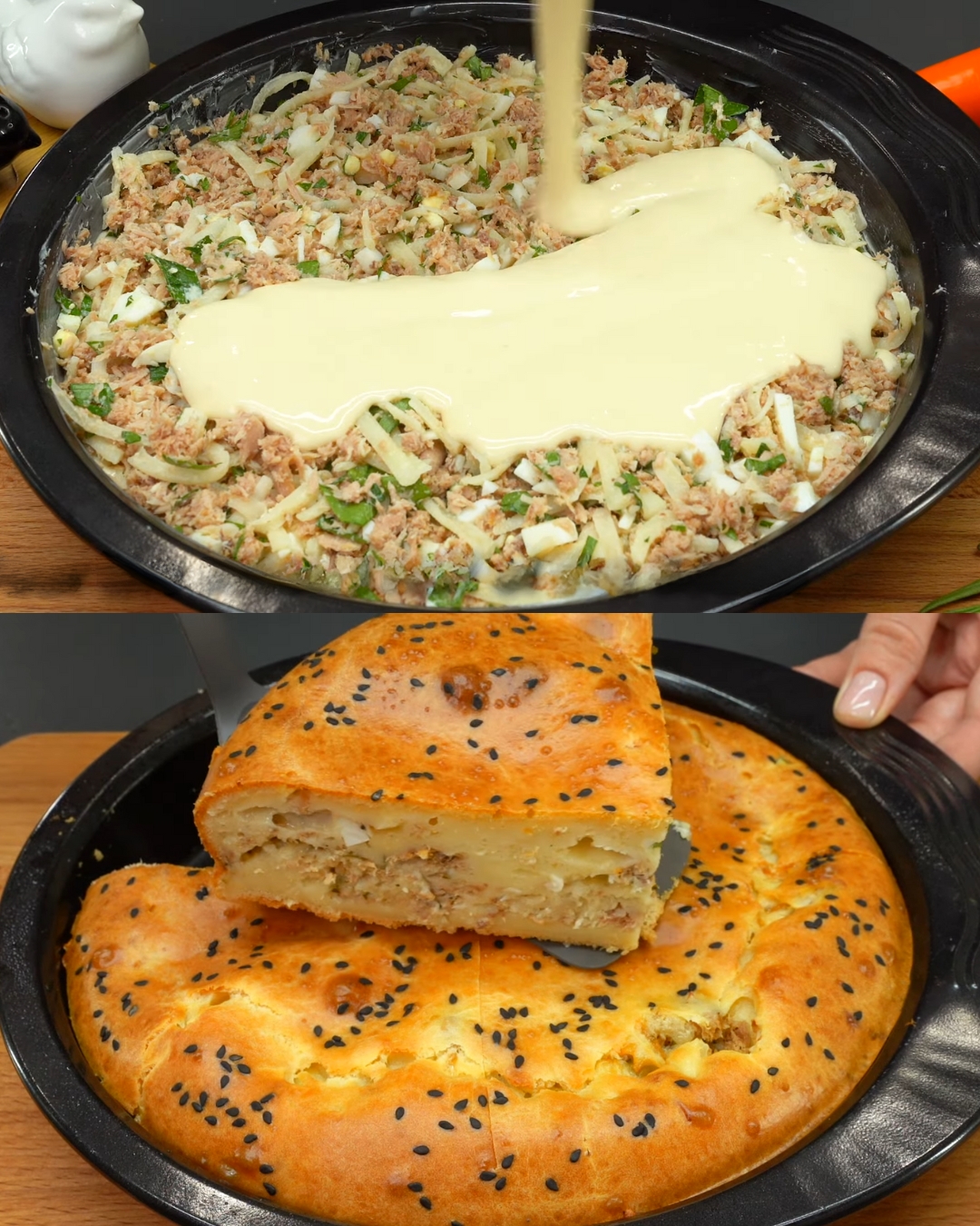 Savory Tuna and Egg Breakfast Bake with Mozzarella