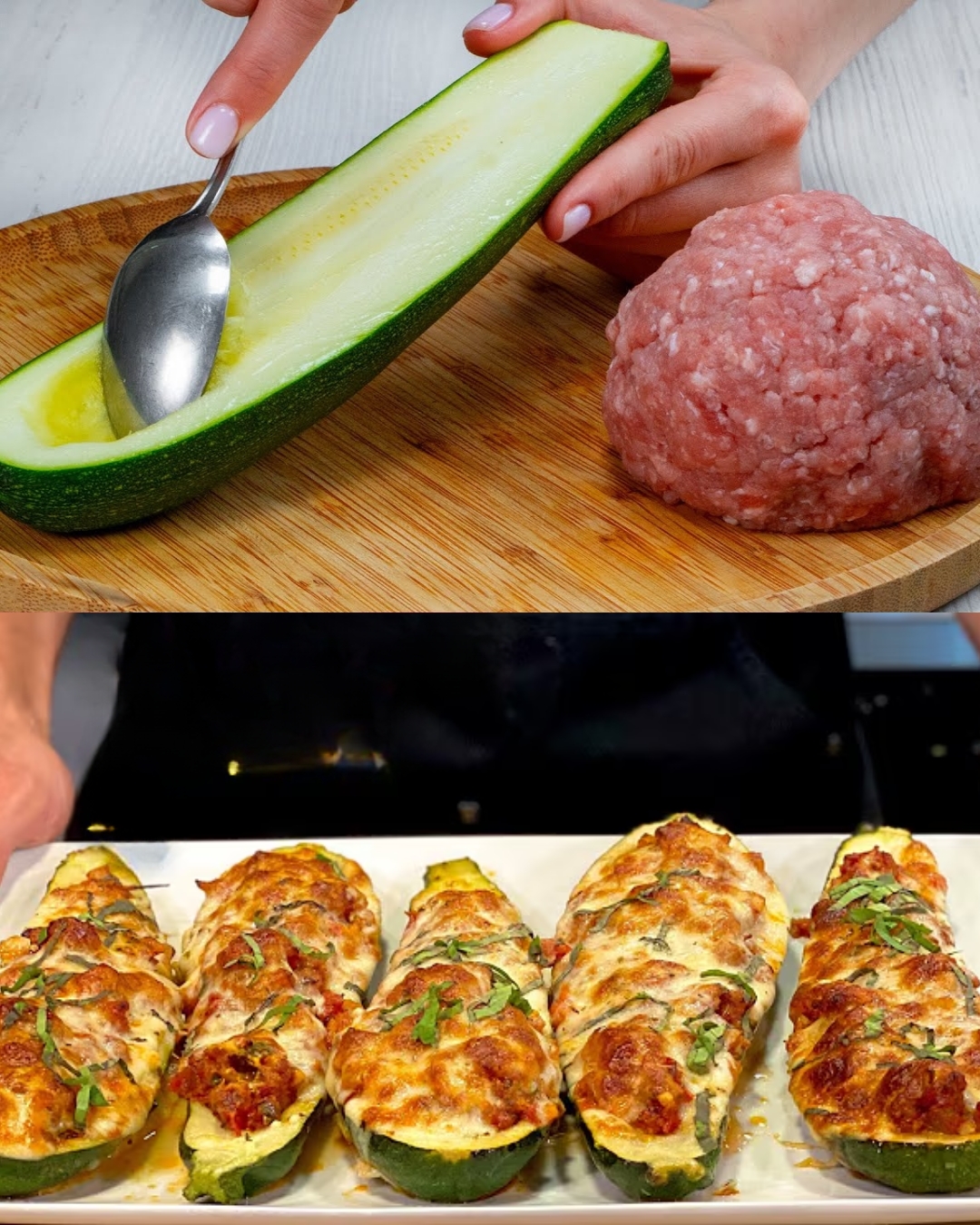 Stuffed Zucchini Boats with Ground Beef and Béchamel Sauce