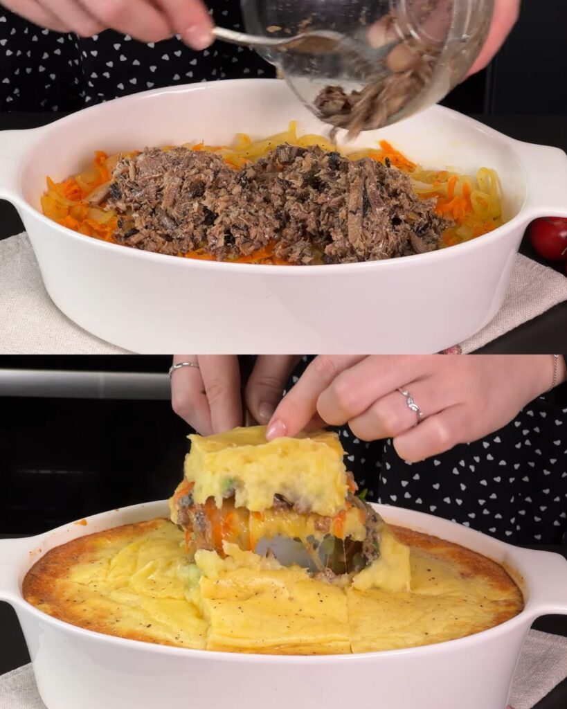 Sardine and Potato Bake with Cheese and Sour Cream