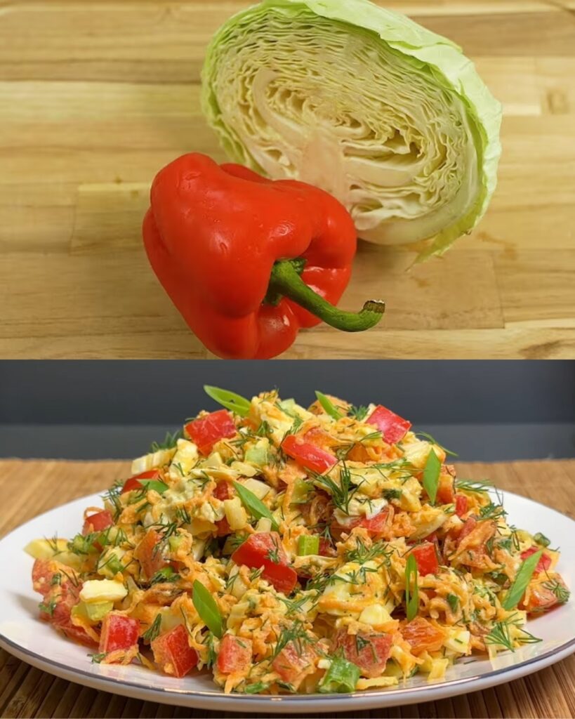 Spring Cabbage and Egg Salad with Mustard Yogurt Dressing
