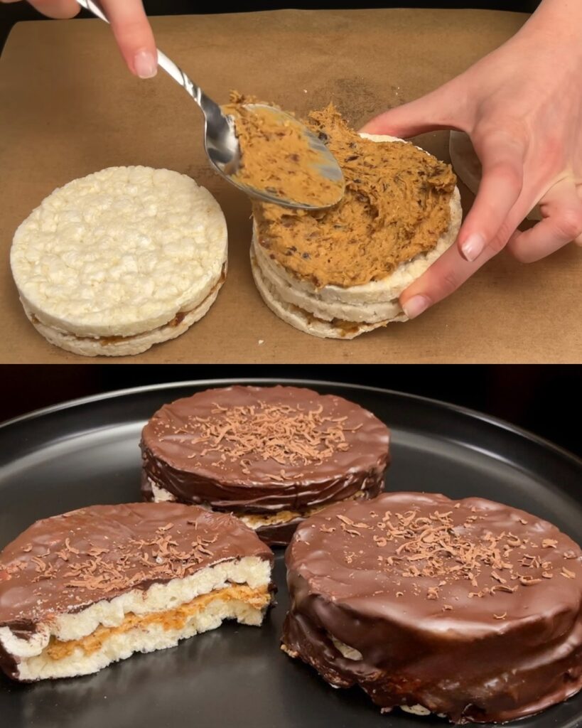 Chocolate Peanut Butter Rice Cake Bites