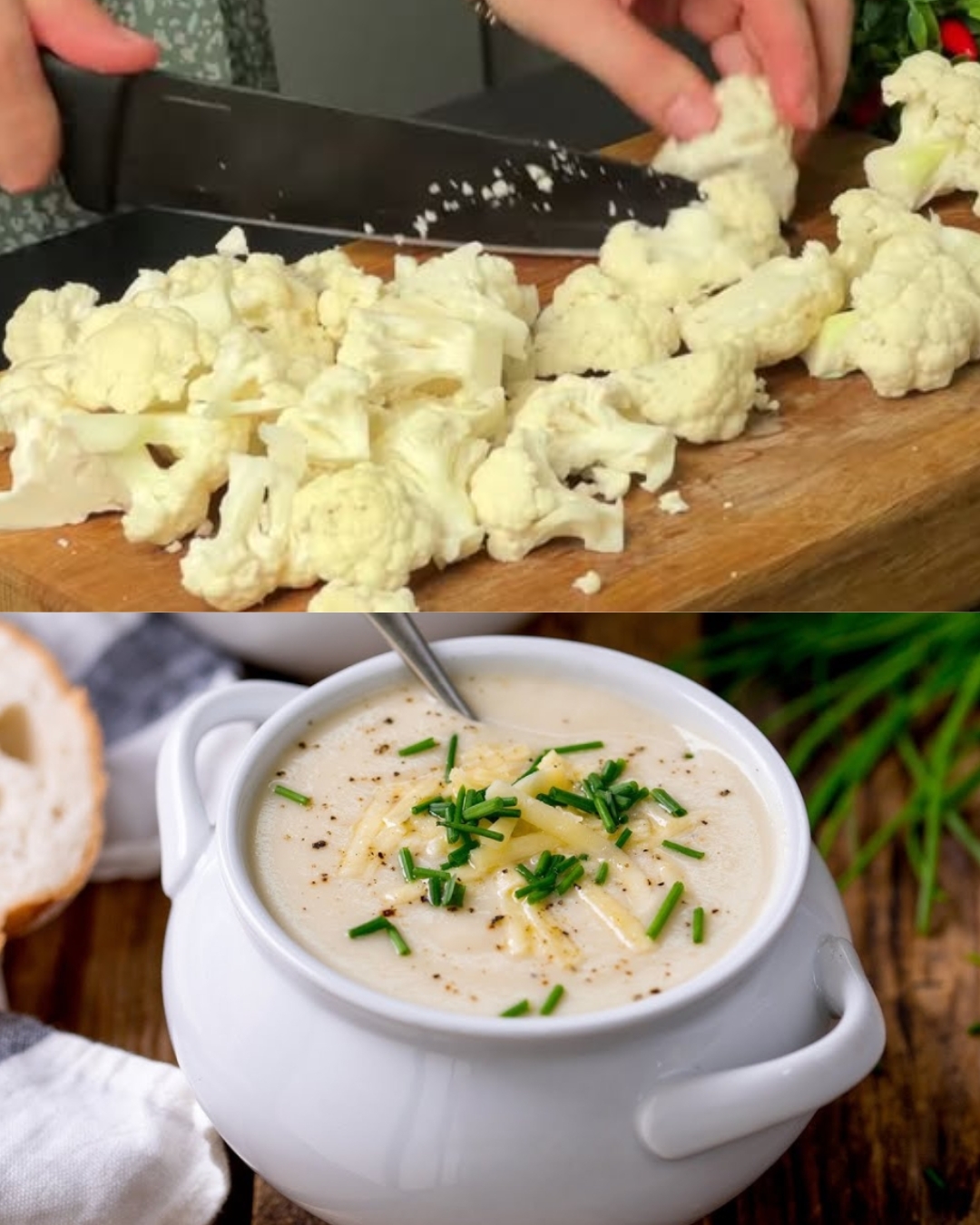Creamy Cheddar Cauliflower Soup