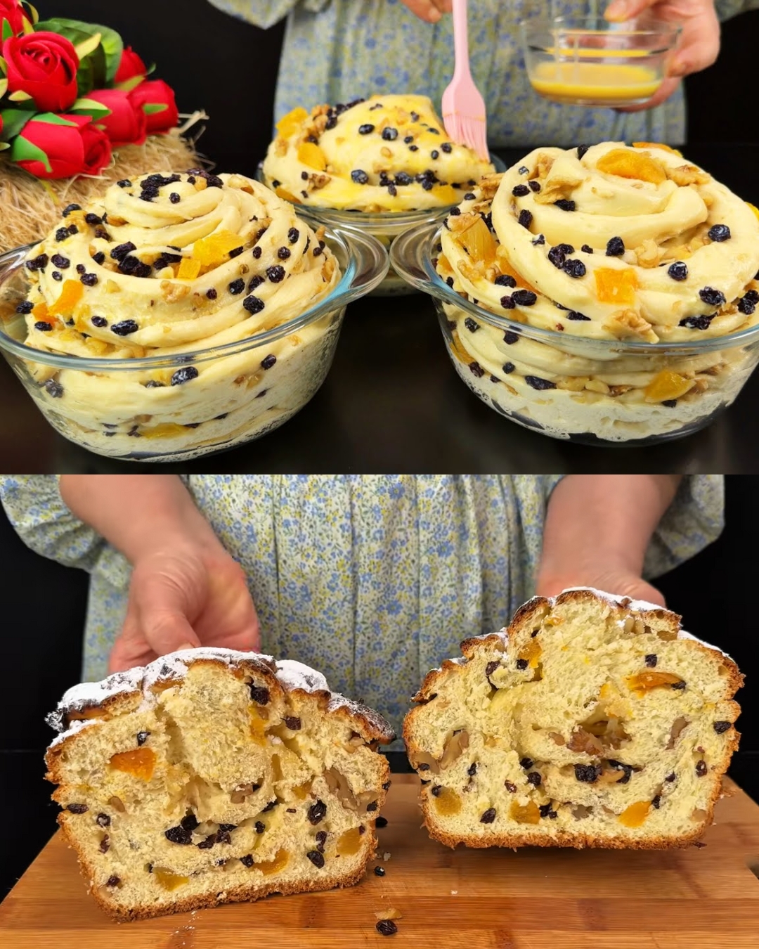 Sweet Yeast Bread with Raisins, Apricots, and Walnuts