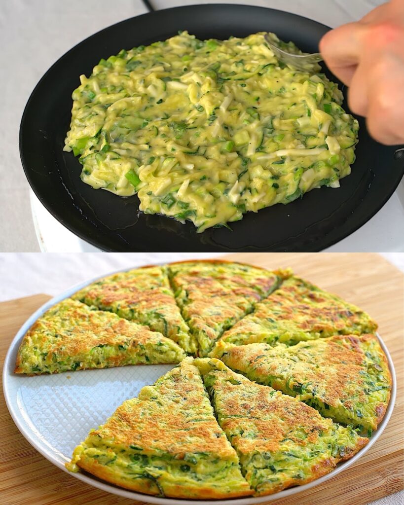 Cheesy Zucchini Garlic Skillet Cakes