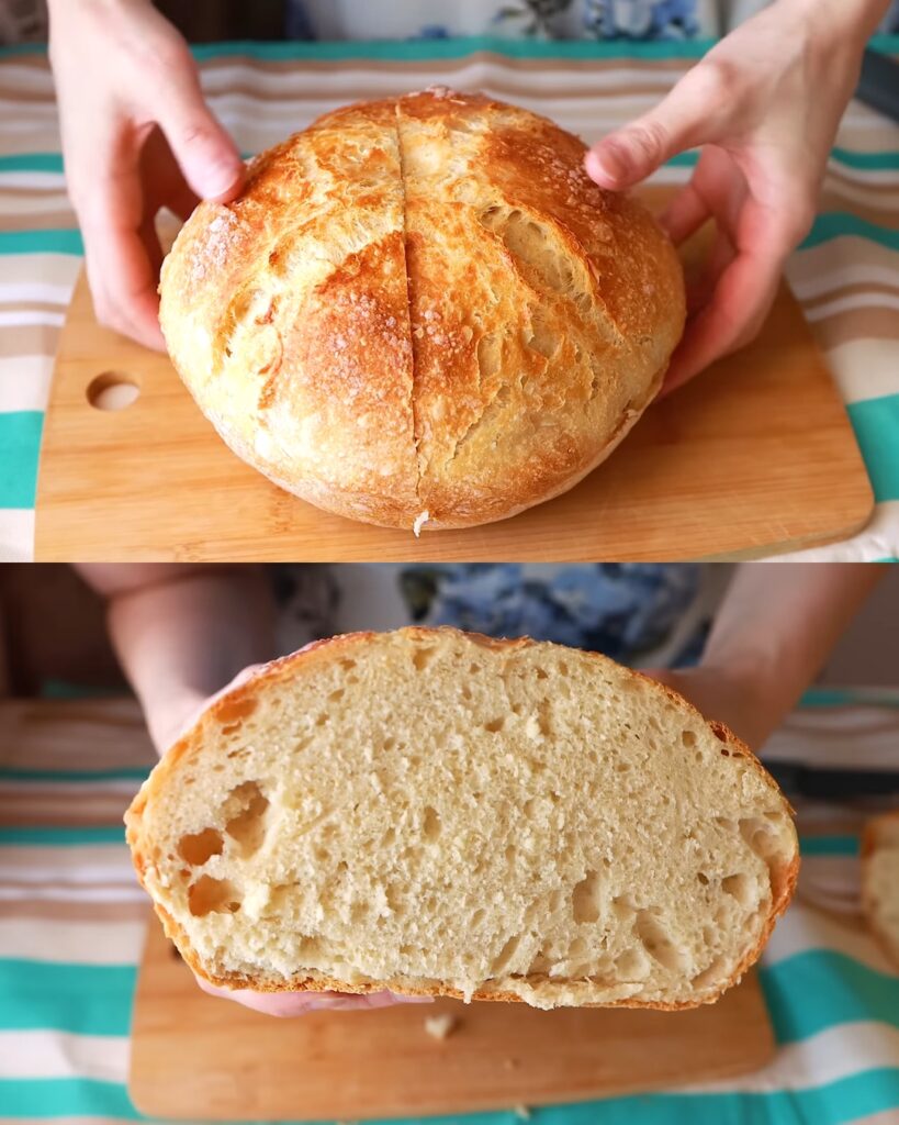 Simple No-Knead Artisan Yeast Bread