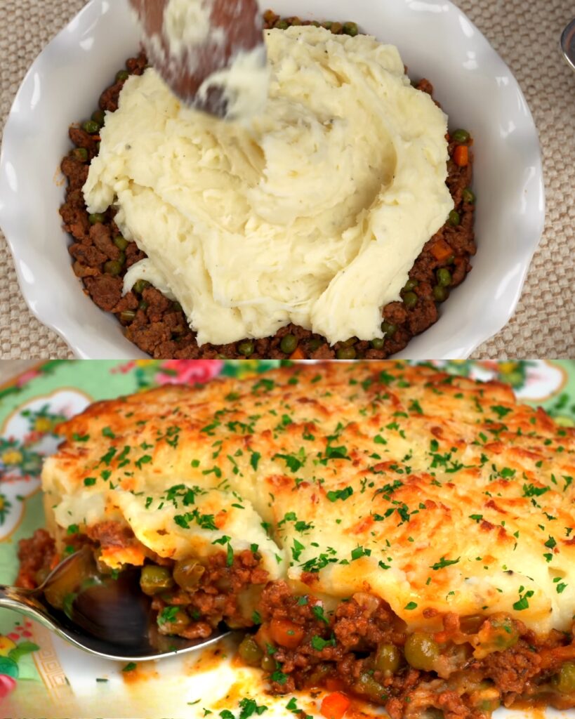 Classic Shepherd’s Pie with Cheesy Mashed Potato Topping