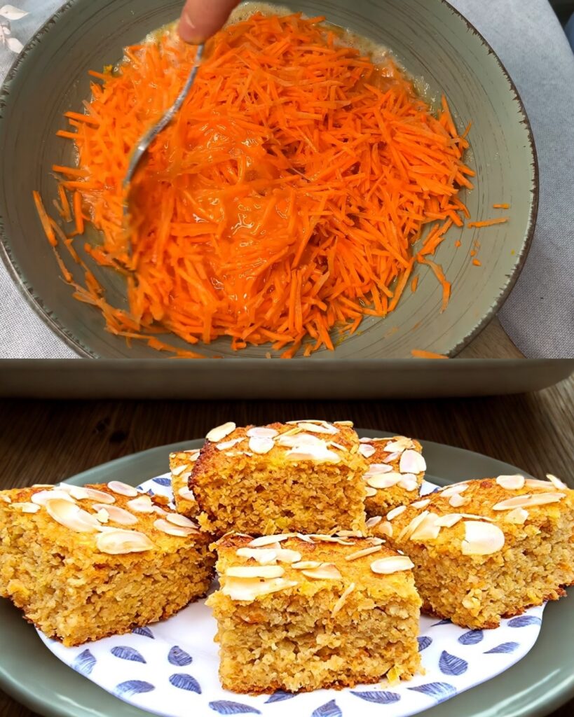 Healthy Oat Cake with Carrot, Apple, and Almond Flour