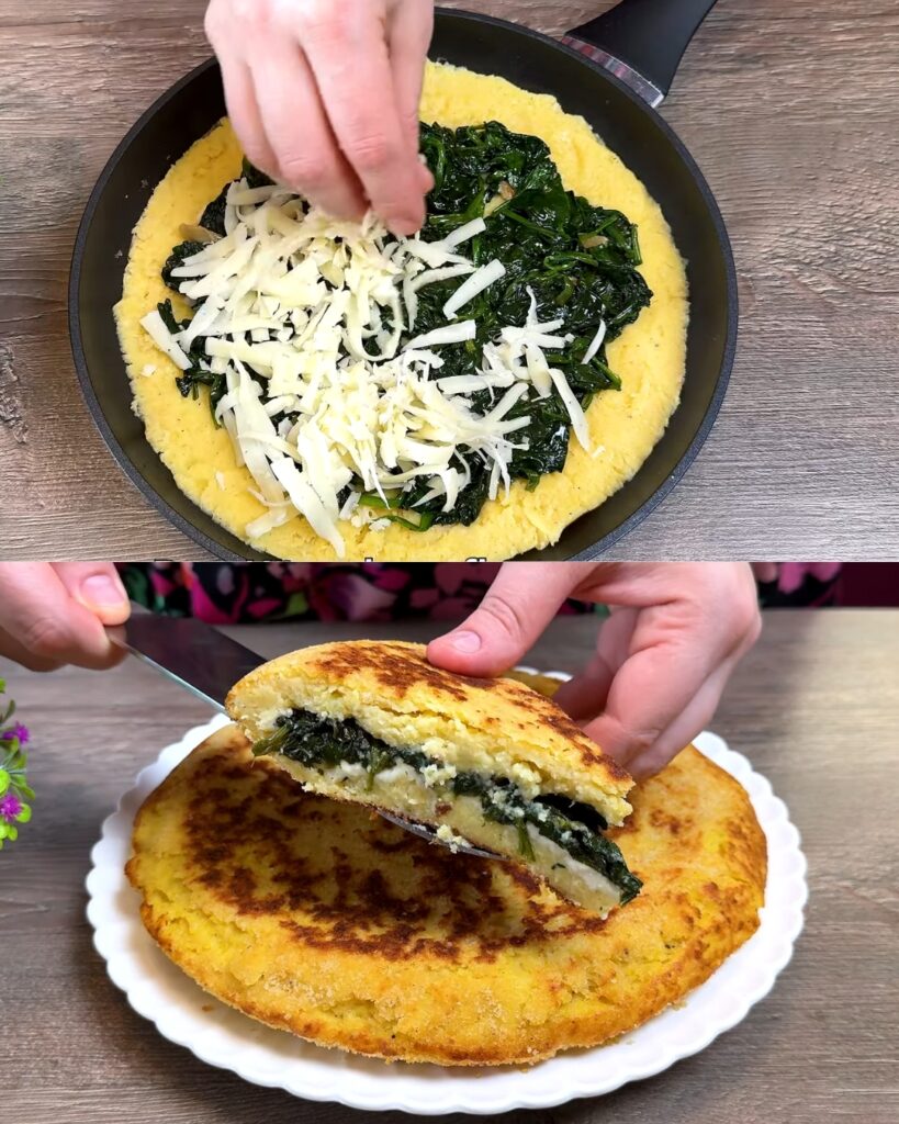 Potato and Spinach Layered Bake with Mozzarella and Parmesan