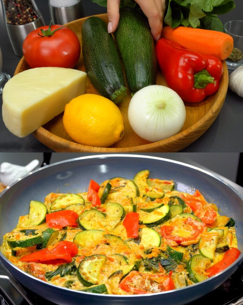 Creamy Zucchini and Spinach Vegetable Medley