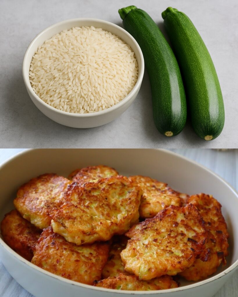 Zucchini and Rice Fritters with Garlic Yogurt Sauce