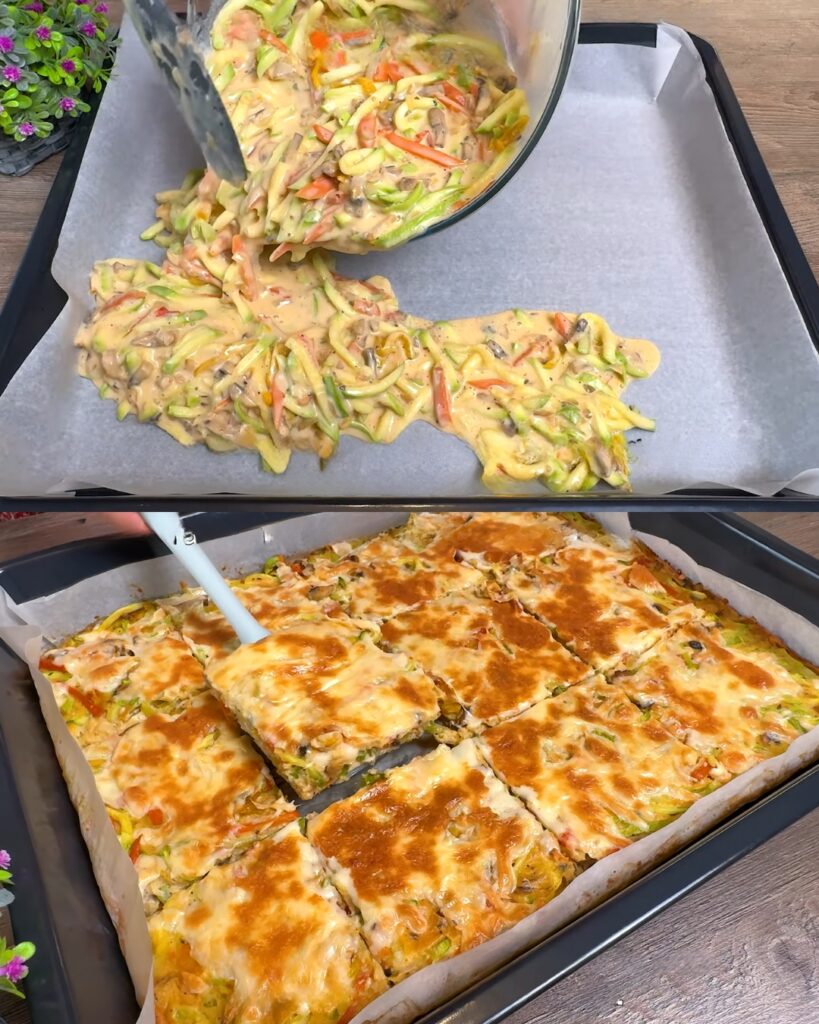 Zucchini Veggie Bake with Cheese and Herbs