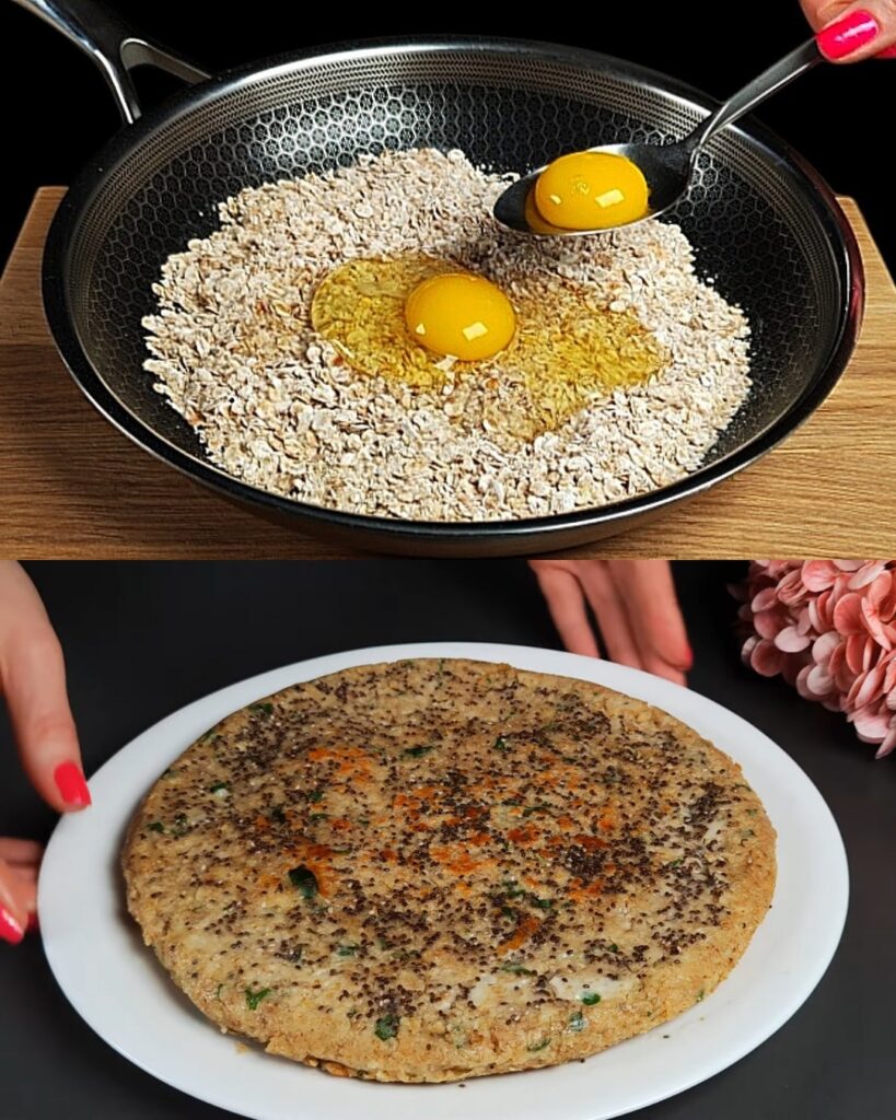 Savory Baked Oatmeal with Cheese, Eggs, and Parsley