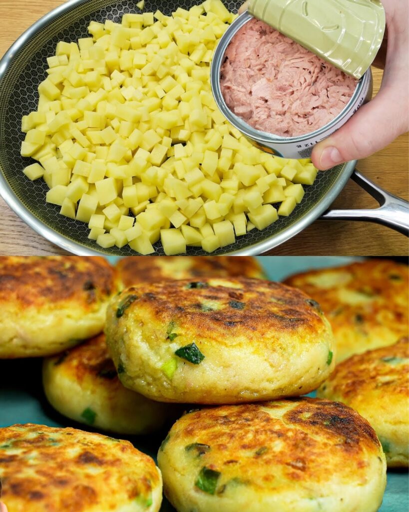 Tuna Potato Cakes with Creamy Dill Cucumber Sauce