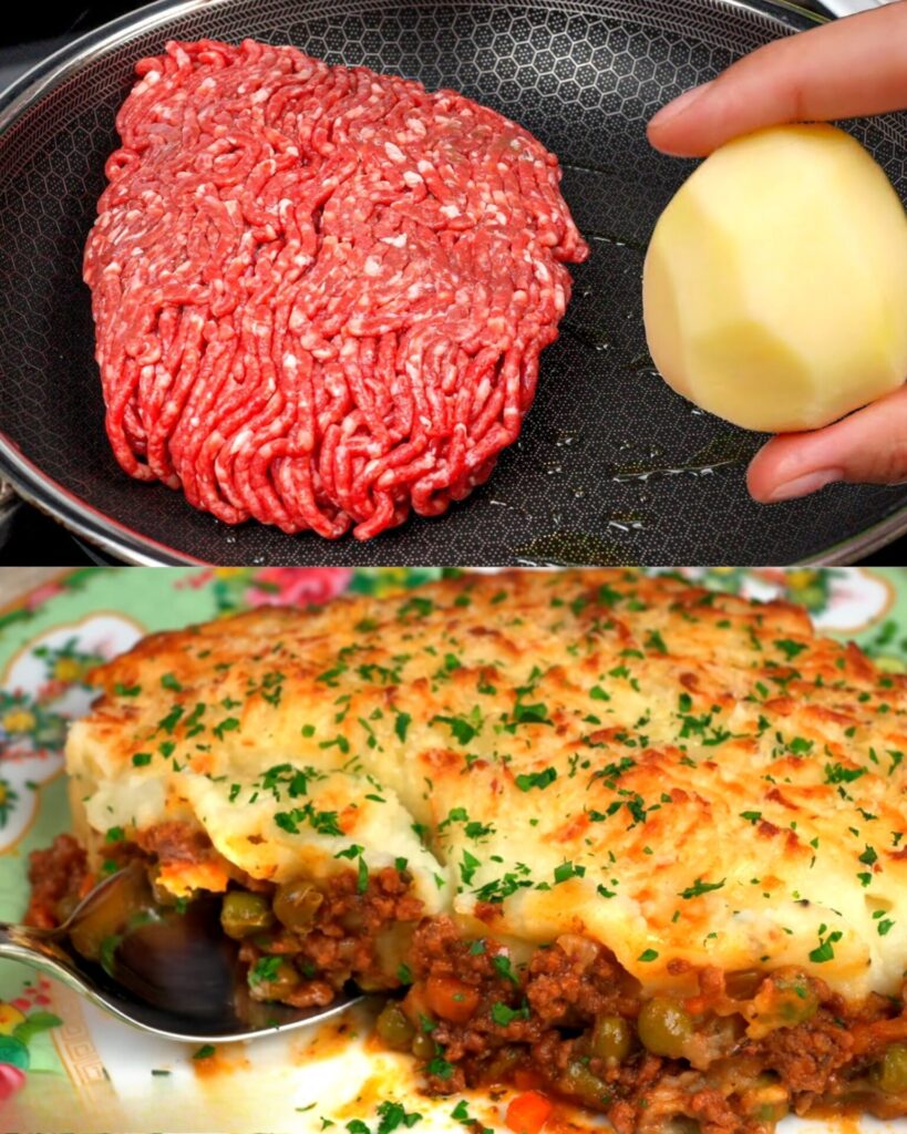 Classic Shepherd’s Pie with Cheesy Mashed Potato Topping