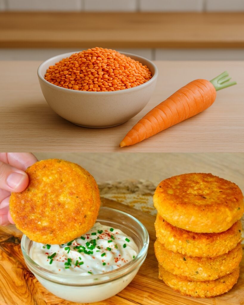 Red Lentil Patties with Carrot and Curry – Crispy, Flavorful, and Protein-Packed