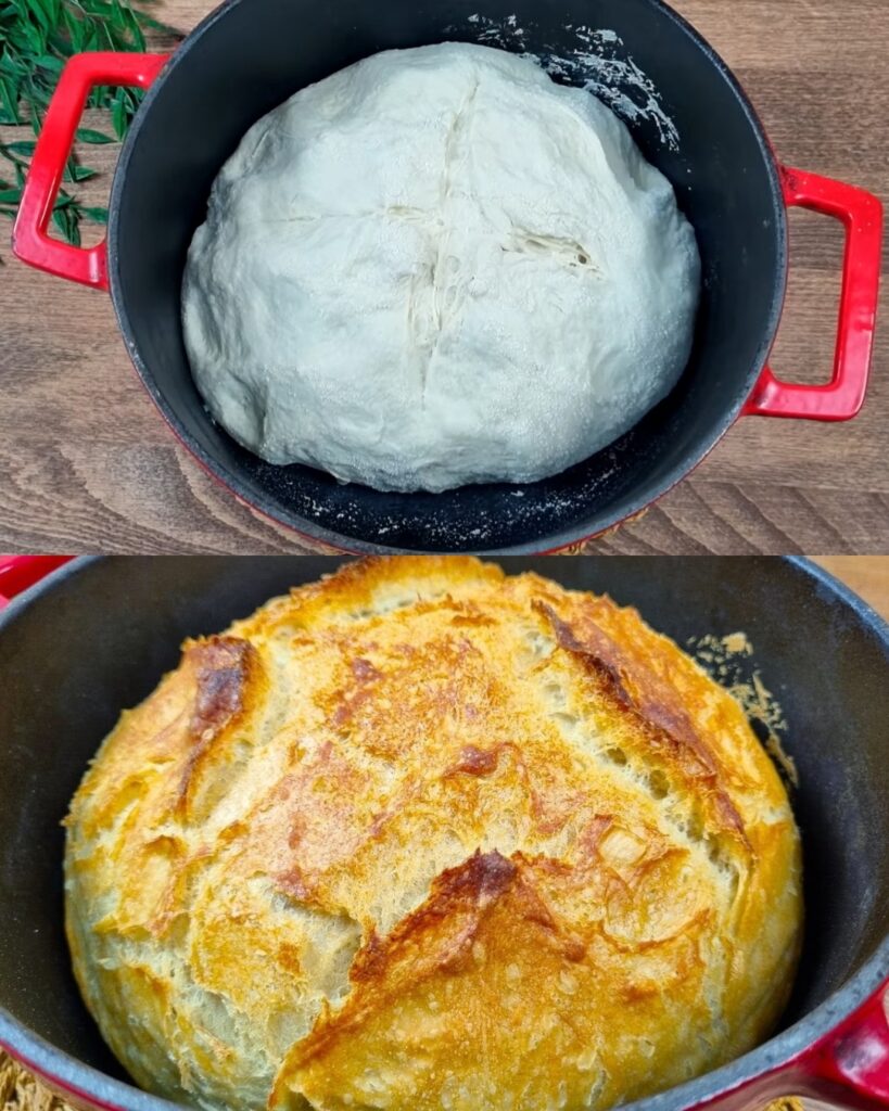 No-Knead Artisan Bread (Crispy Outside, Soft and Airy Inside)