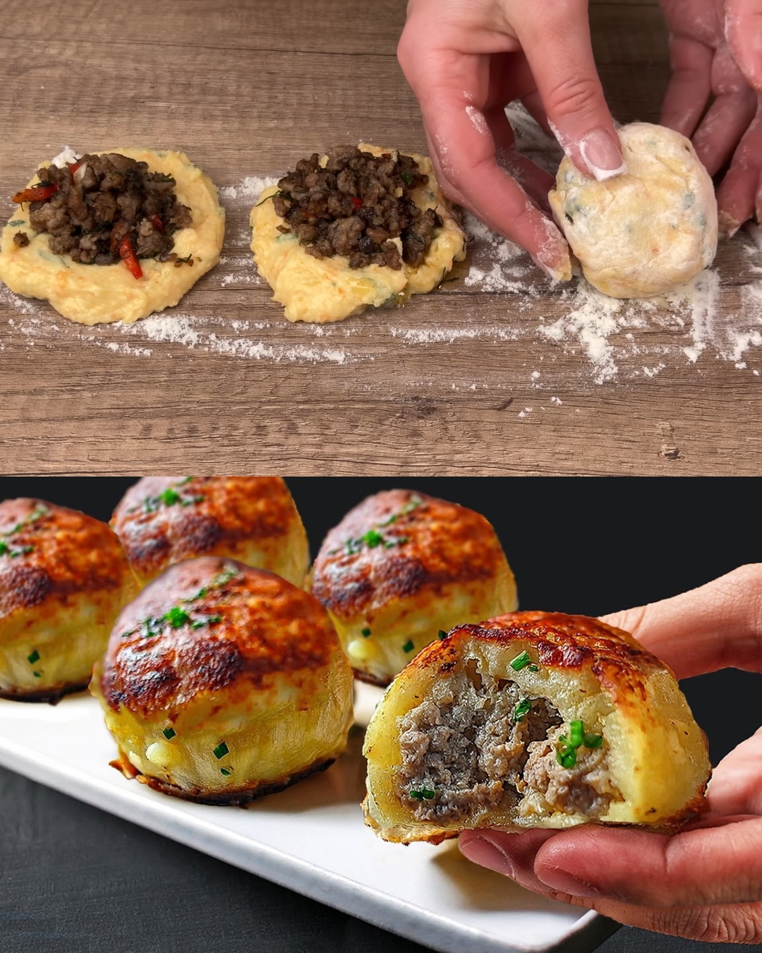Savory Meat and Veggie Balls with Creamy Mushroom Sauce