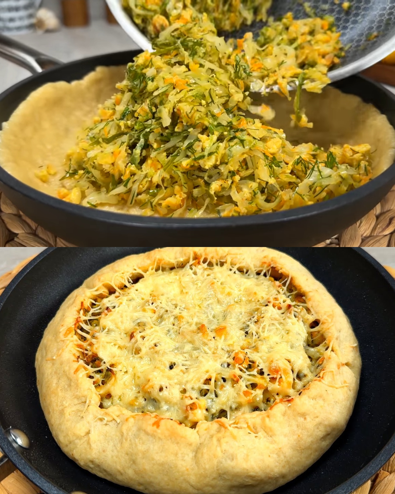 Golden Cabbage & Carrot Savory Bake