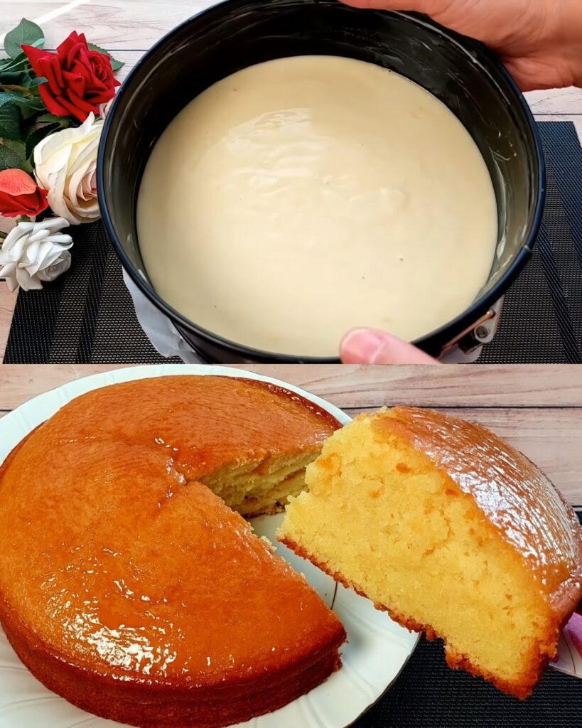 Orange & Lemon Quick Cake with Apricot Glaze